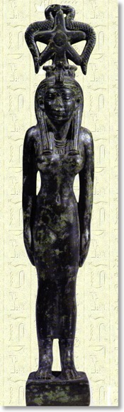seshat statue cobras antiquity